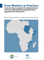 cover synthesis report with African map and Somalia, Sudan, and Mozambique highlighted