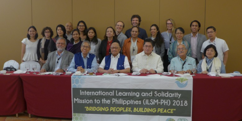 Participants in the mission together with the representatives from the Office of the Presidential Adviser of the Peace Process (OPAPP), the GRP Panel and the Office of the Executive Secretary (OES): Atty. Rene Sarmiento and Atty. Tony Arellano (GRP Panel members), Deputy Exec. Sec. Alberto A. Bernardo and Mr. Felipe R. Costuna (from the OES), and Ms. Carla Villarta (from the GRP-CNN Panel Secretariat).