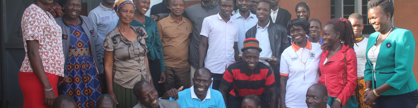 Group photo of local community actors in Uganda