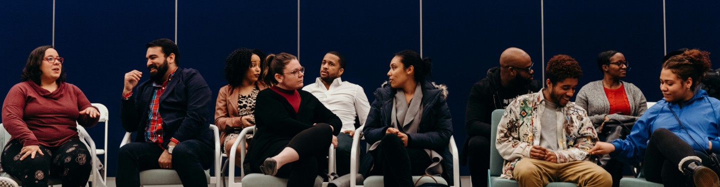 Group of people sitting together