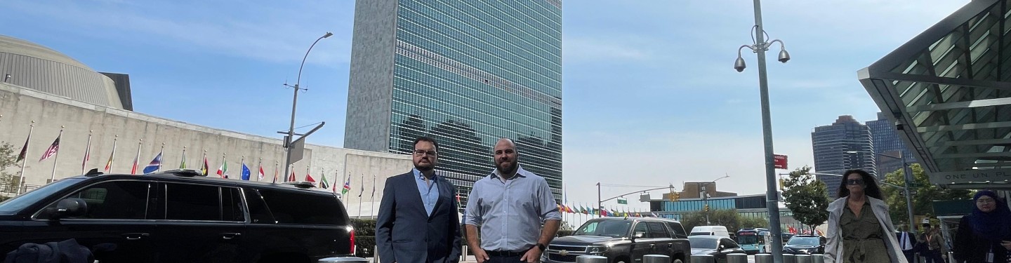 GPPAC memebrs from LAC in front of the UN HQ