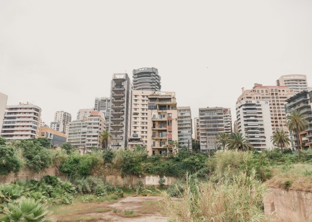 Buildings in Beirut seen from the boardwalk