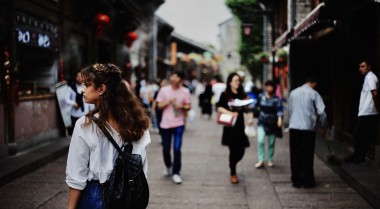 woman on a street