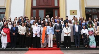 Local women peacebuilders participating at ICAN’s 10th Annual Forum titled ‘Peacebuilding in a Time of Pessimism’ in Albania in June 2024.