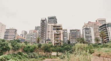 Buildings in Beirut seen from the boardwalk